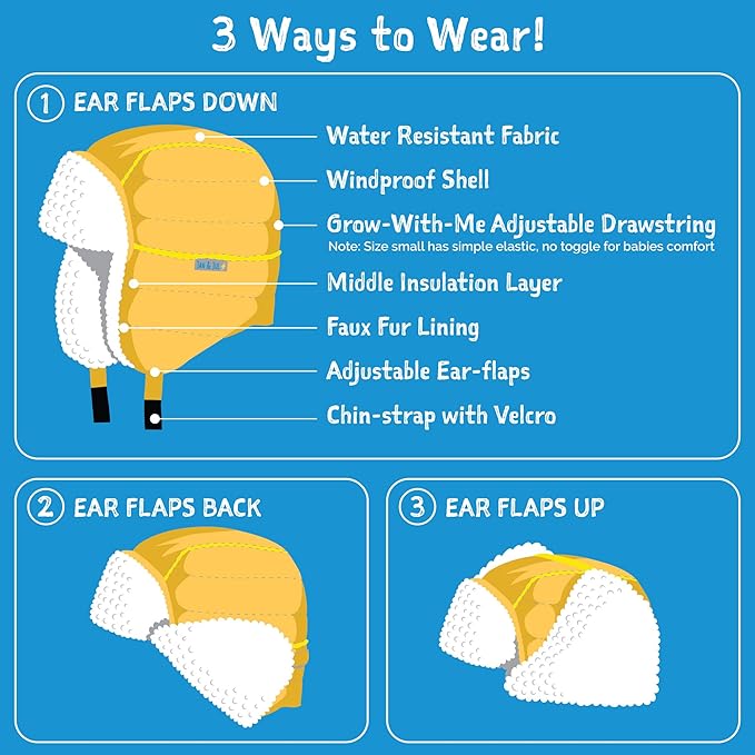 JAN & JUL Waterproof Winter Hat for Babies and Kids