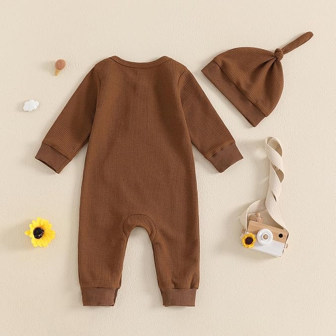 Kuriozud Newborn Infant Unisex Baby Boy Girl Clothes Button Romper Jumpsuit Basic One Piece Outfits