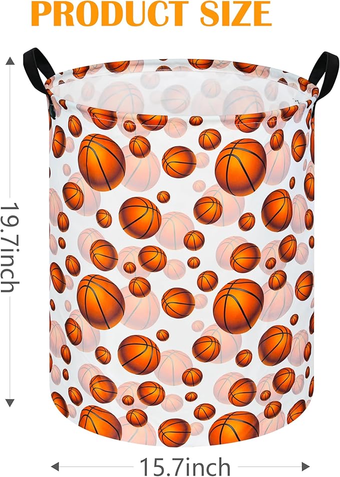 Round Laundry Hamper Storage Basket Laundry Organizer Hamper Storage Bins Clothes and Toys Box Nursery Hamper Gift Basket For Kids with Handles