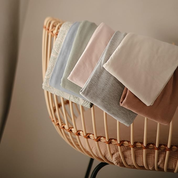 mushie Baby Car Seat Canopy Cover | Breathable & Stretchy Multi Use Cover for Breastfeeding, Nursing, High Chair, Shopping Cart, Strollers (Dried Thyme)