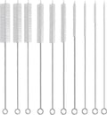 Straw Brush Cleaner, Straw Brush Set 10 Pack, Straw Clean Brush for Tumbler, Sippy Cup, Water Bottle and Hummingbird Feeders.(White)