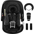 Infant Car Seat Insert with Removable Cushion for Baby Preemie Newborn Infant, Reversible carseat Insert Head Body Support Fits for Stroller, Baby Swing, Rocker, Bouncer, Bassinet - Black