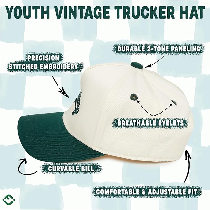 Funky Junque Premium Kids Trucker Hat Vintage Snapback Baseball Cap - Toddler Designs, Infant Sizes