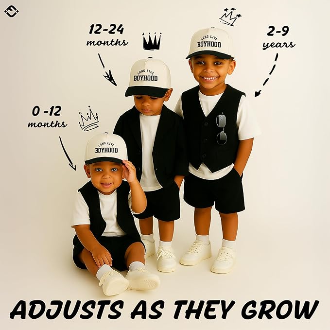 Funky Junque Premium Kids Trucker Hat Vintage Snapback Baseball Cap - Toddler Designs, Infant Sizes