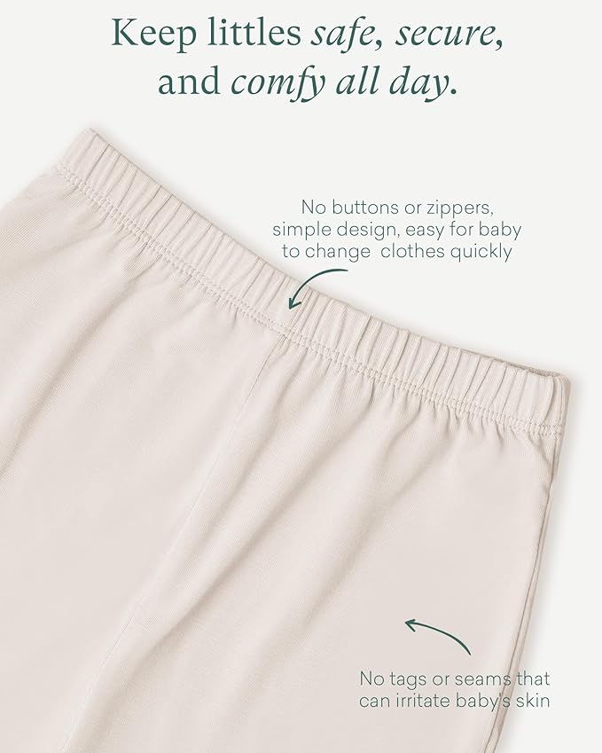 PurComfy Supersoft Baby Pants, 2-Pack Premium Bamboo Viscose Jogger Pants, Elastic Waist, Unisex 0-24 Months