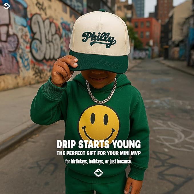 Funky Junque Premium Kids Trucker Hat Vintage Snapback Baseball Cap - Toddler Designs, Infant Sizes