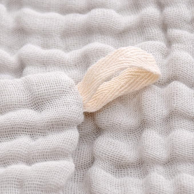 MUKIN Baby Washcloths - Natural Cotton Baby Wipes - Soft Newborn Face Towel for Sensitive Skin - 10 Pack, 12x12 inches