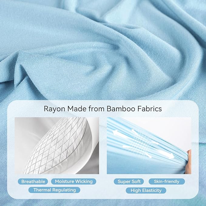 Rayon Made From Bamboo Sleep Sack 3t-4t 0.5 Tog Ultra Soft Summer Toddler Sleep Sack 36-48 Months with Feet 2-Way Zipper Lightweight Baby Sleeping Bag with Legs Thin Baby Wearable Blanket-Blue