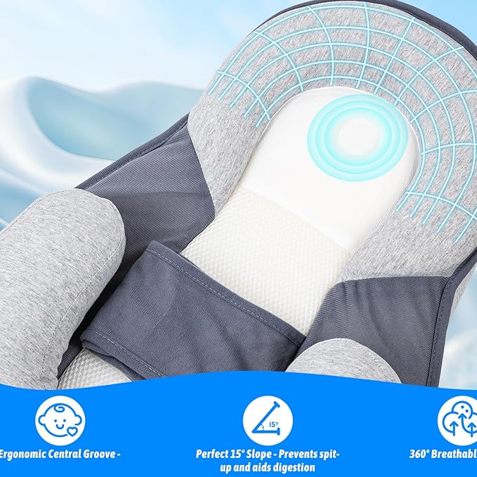 Lounger Pillow Cushion Reflux Breastfeeding Pillow Anti Overflow Pillow Rest Nest Bed