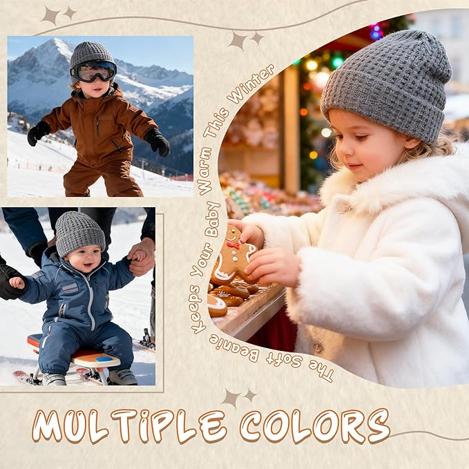 Toddler Beanie Baby Beanies for Kids Boys Winter Hat Girl Cute Kintted Beanie Hats for Kids Soft Warm Hat