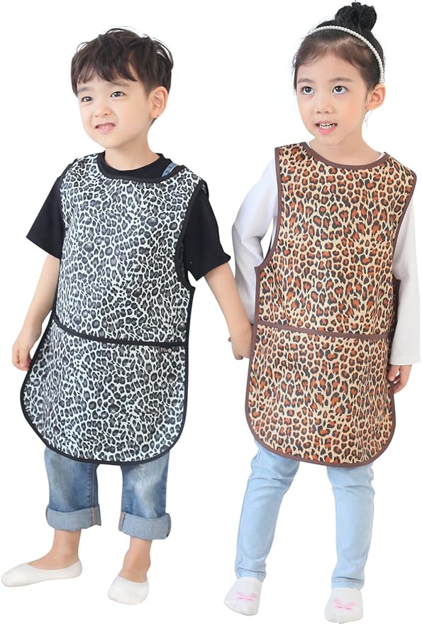 Kids Painting Apron – Waterproof Art Smock for Toddlers & Preschoolers, Messy Play, Baking, Crafts, Cooking, Mealtime
