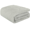 NTBAY Down Alternative Toddler Comforter, Lightweight and Warm Solid Color Baby Crib Quilted Blanket, 39x47 inches, Light Grey