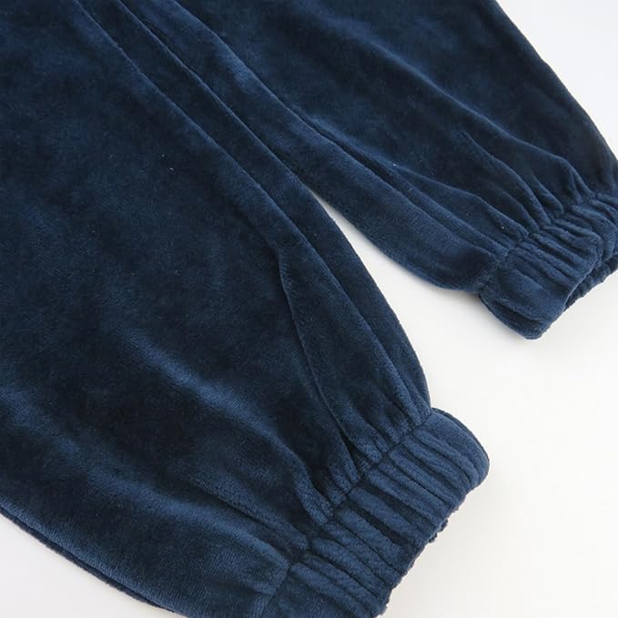 HonestBaby Baby 2-Piece Cozy Velour 100% Organic Cotton Sweatshirt and Jogger Sweatpants Set