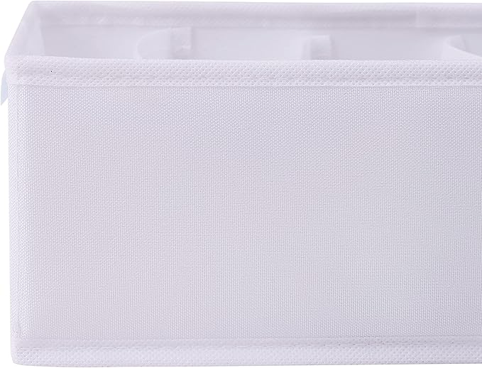 Qozary 6 Pack Sock Underwear Drawer Organizer Dividers, Collapsible Cabinet Closet Storage Boxes for Clothes, Socks, Lingerie, Underwear, Tie, Belt, Baby, Bedroom