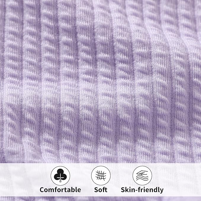 HAPPYMA Baby Swimsuit Toddler Girl Bathing Suit Summer Solid Color Bikini Set Beach Two Piece Swim Wear