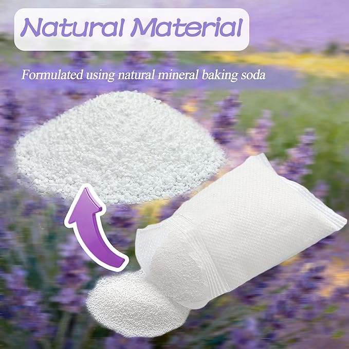 NewKe 14 Pcs Lavender Scent Baking Soda Refills for Puck Baking Soda Cartridge, Diaper Pail Deodorizer Replacement Odor Eliminator Compatible with Munchkin Step and Pall Diaper Pails
