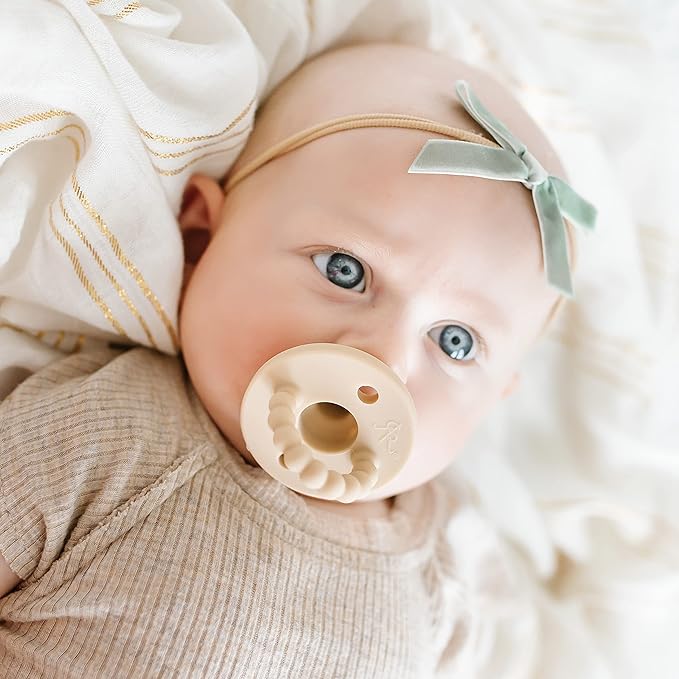 Ryan & Rose Cutie PAT Pacifier Teether (Stage 2, Tan)