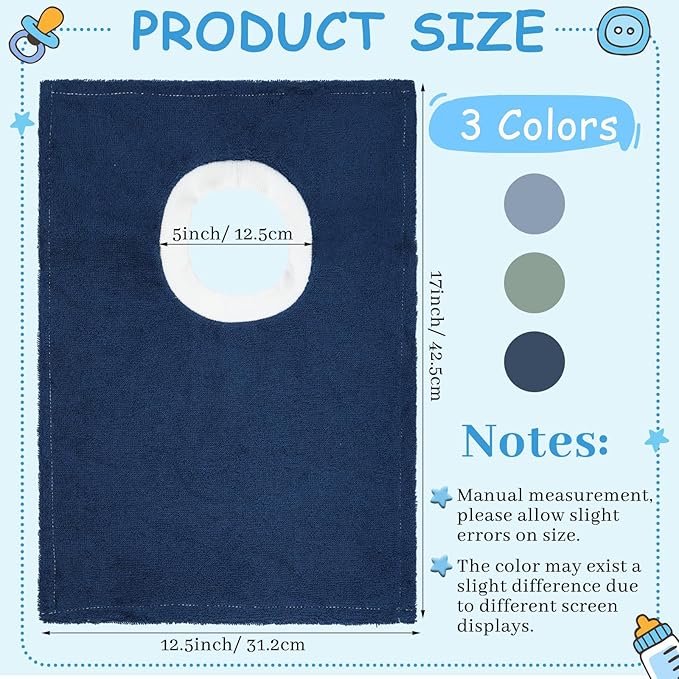 Foaincore 6 Pcs Pullover Baby Bibs Cotton Terry Toddler Absorbent Infant for Feeding and Drooling Towel Slip on Bib (Elegant Color)