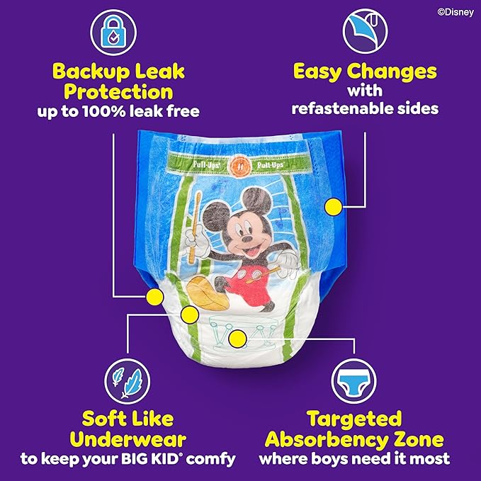 Pull-Ups Boys' Potty Training Pants, Size 5T-6T Training Underwear (46+ lbs), 60 Count