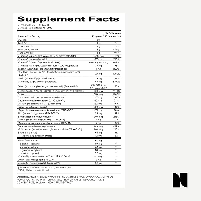 Needed. Vanilla Prenatal Multivitamin Powder & Omega-3 Bundle | Nutrient Support for Pregnancy & Postpartum