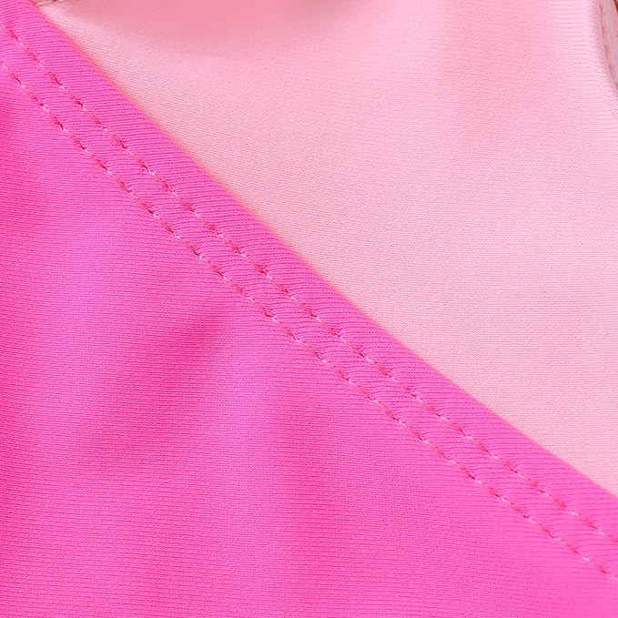 Happy Town Toddler Swimsuit Girl One Piece Bathing Suit Color Block Swimwear Baby Summer Beach Wear