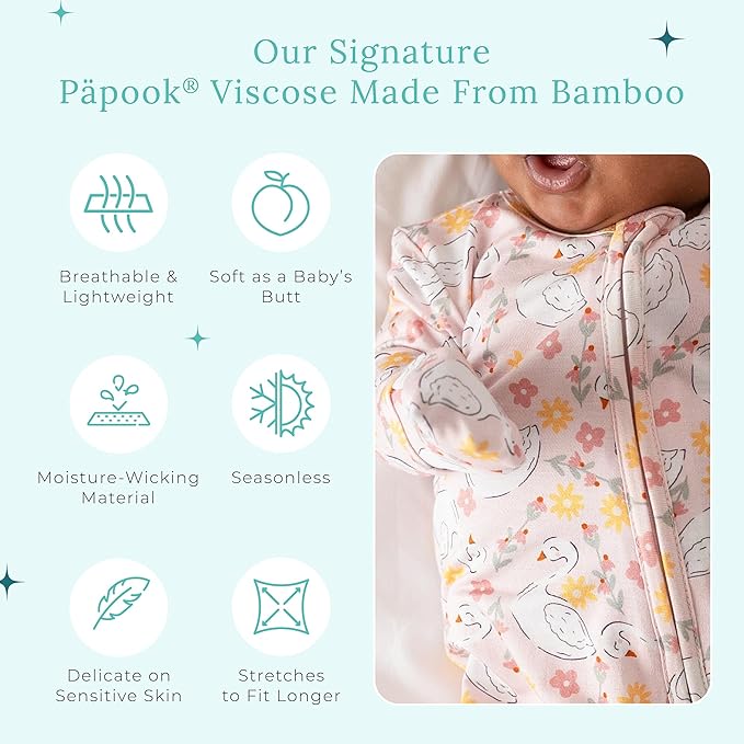 Posh Peanut Convertible Baby Sleepers - Girls Footless Baby Pajamas with 2 Way Zipper for Easy Diaper Changes