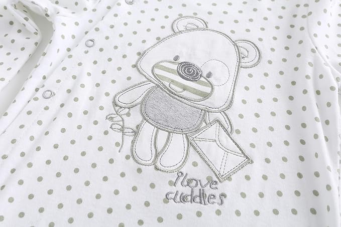 Kiddiezoom Baby and Toddler Boys'Snug Fit Footed One-Piece Romper Jumpsuit Cotton Cotton Footed Outfit