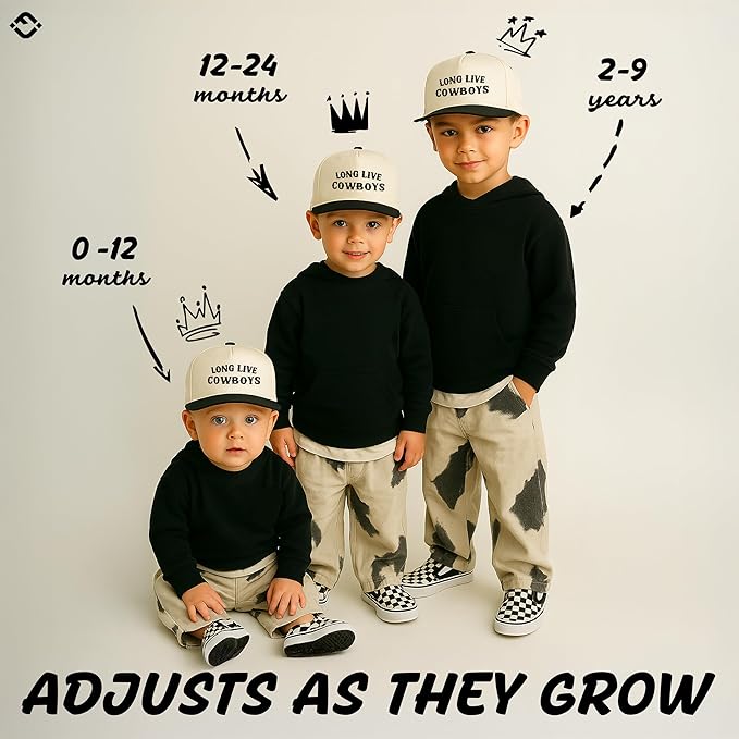 Funky Junque Premium Kids Trucker Hat Vintage Snapback Baseball Cap - Toddler Designs, Infant Sizes