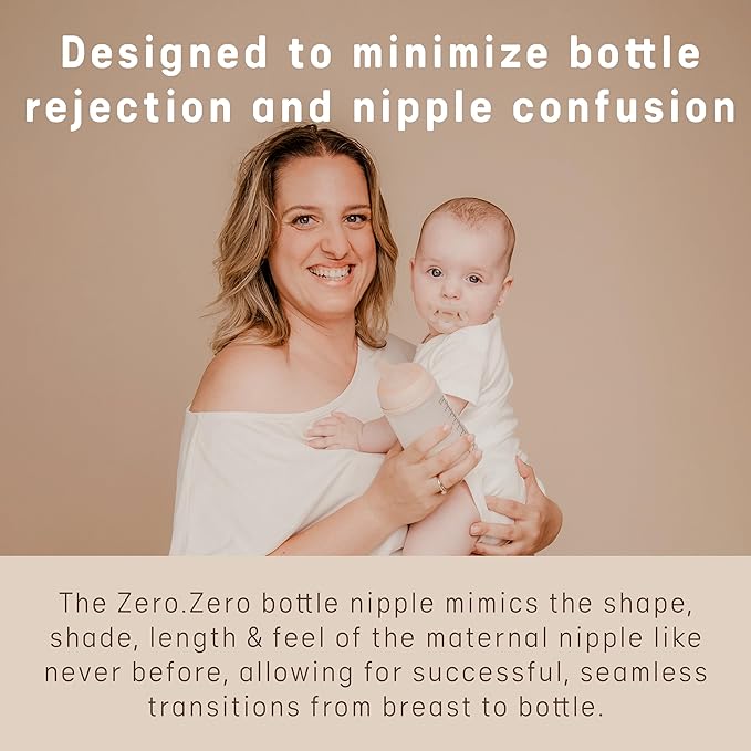 Suavinex Zero.Zero Adaptable Flow Asymmetrical Silicone Nipple, 2 Pack (0m+), Deep
