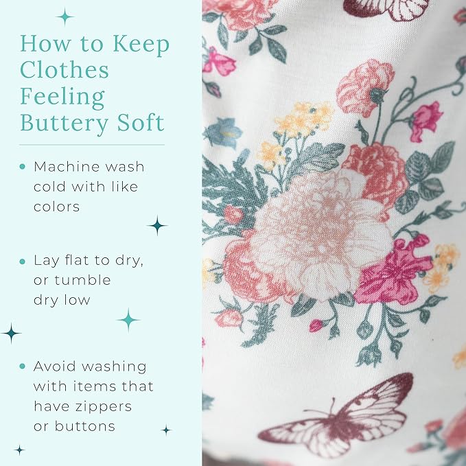 Posh Peanut Convertible Baby Sleepers - Girls Footless Baby Pajamas with 2 Way Zipper for Easy Diaper Changes