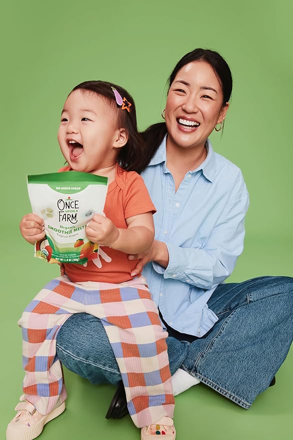 Once Upon A Farm Organic Smoothie Melts with Milk from Pasture Grazed Cows, Tropical Greens, Non GMO, Kosher, 1 Ounces (Pack of 8)