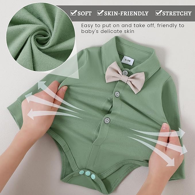 SANMIO Baby Boy Clothes Suits Infant Gentleman Outfit Collared Dress Shirt+Vest+Tie+Corsage+Pants 5Pcs Baby Suit Sets