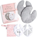 Cradle & Grace ClayLuxe Breast Therapy Packs, Natural Clay Hot & Cold Breast Pads with Covers & Bag, Reusable Breast Ice Packs for Mom's Breastfeeding Essentials