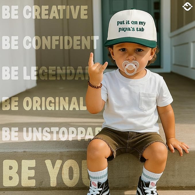 Funky Junque Premium Kids Trucker Hat Vintage Snapback Baseball Cap - Toddler Designs, Infant Sizes