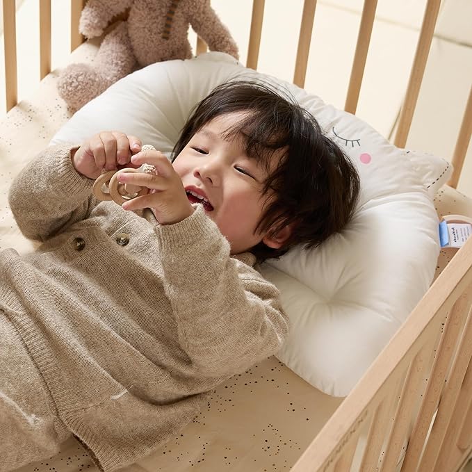 Choc chick Toddler Pillow,20X14inches Machine Washable Soft Hypoallergenic Kids Pillows,Child Cute Animal Perfect Toddler Pillows for Sleeping 2 Year Old (Cat)