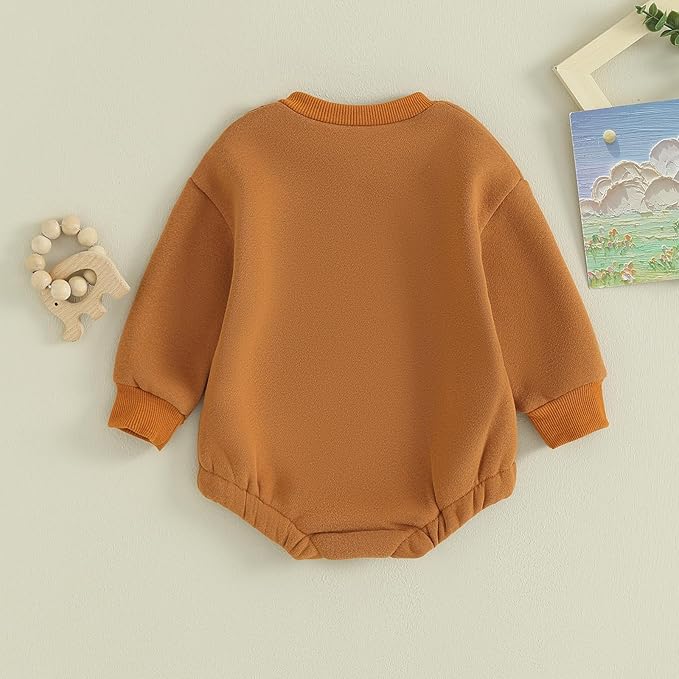 VISGOGO Newborn Infant Baby Boy Girls Oversized Romper Little Dude Sweater Onesie Coming Home Outfit Neutral Clothes