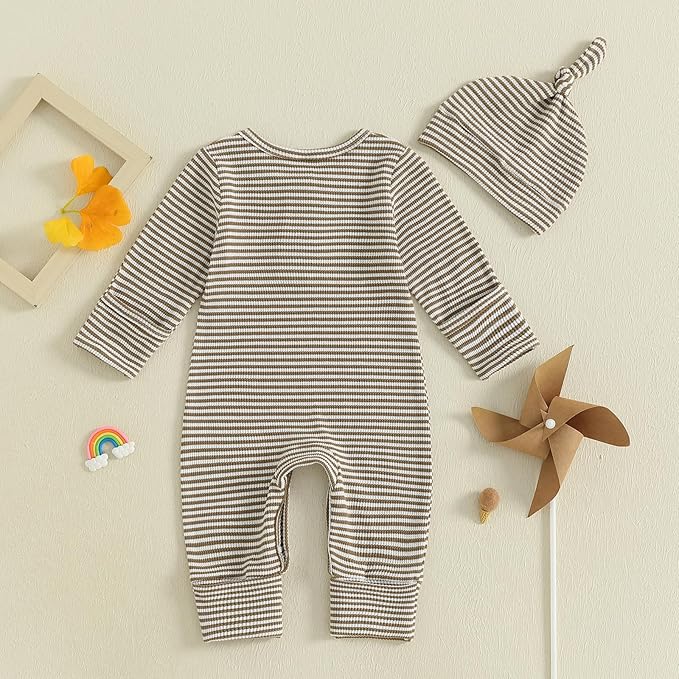 Kuriozud Newborn Infant Unisex Baby Boy Girl Clothes Button Romper Jumpsuit Basic One Piece Outfits