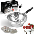 Premium Stainless Steel Food Mill - Effortless Pureeing, Straining & Milling for Soups, Sauces, Baby Food, and More – Includes 3 Interchangeable Discs – Durable & Easy-to-Clean Design