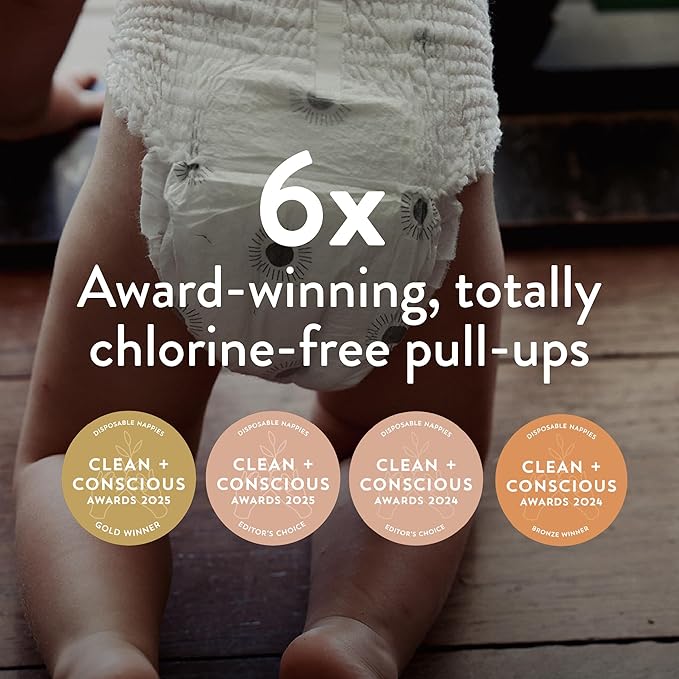 Joonya Pull-Up Pants Baby Diapers, Size 6 XXL (33+ lb) - 1 Bag of 21 - NonToxic, Eco-Friendly, Ultra Slim, Overnight Use - Made in Denmark