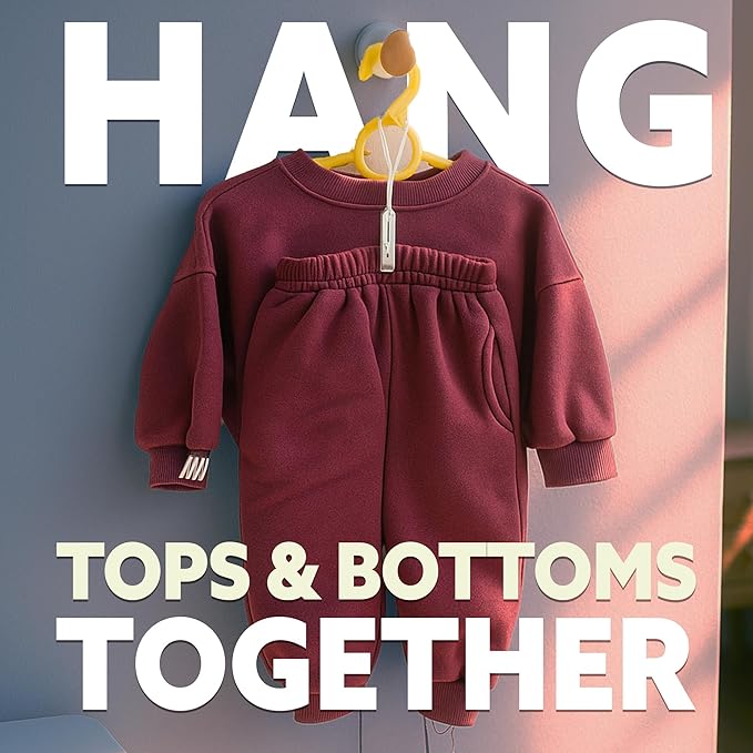 HASHI Baby Clothes & Pants Clips 36 Pack, Non-Slip Hanger Clips with Strong Grip, Space-Saving Organizer for Baby & Toddler Laundry, Closet, Socks, Stroller, Travel & Drying Rack