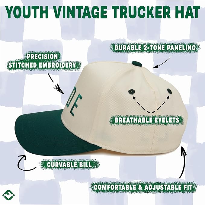 Funky Junque Premium Kids Trucker Hat Vintage Snapback Baseball Cap - Toddler Designs, Infant Sizes