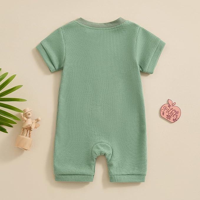Kuriozud Newborn Infant Unisex Baby Boy Girl Clothes Button Romper Jumpsuit Basic One Piece Outfits