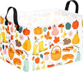 Rectangle Autumn Harvest Gift Storage Home Shelf Storage Basket Organizer Box Clothes Laundry Hamper Toys Nursery Basket Baby Laundry Basket with Handles
