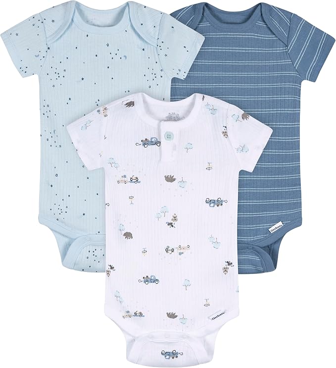 Gerber unisex-baby 9-piece Baby Gift Set for Newborn Boys & Girls – Premium Cotton Baby Essentials Layette Set