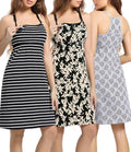SUIEK 3-Pack Maternity Nursing Nightgown Cotton Breastfeeding Dress Pregnancy Tank Tops Sleepwear