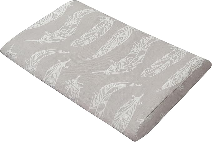 Nest Designs Toddler Pillow with Bamboo Viscose Pillowcase - Feather Grey, Small