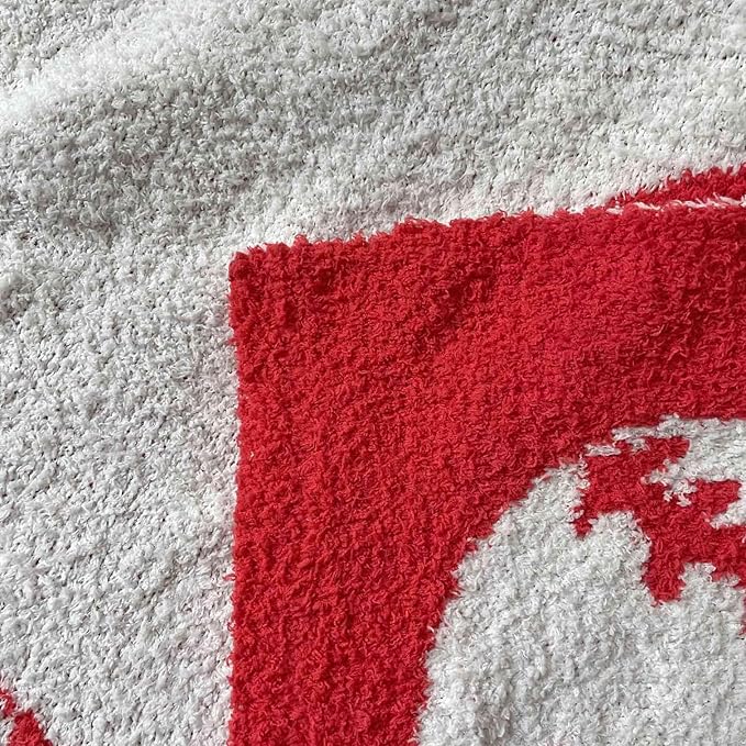 Cozy Baseball Pattern Blanket Perfect Lightweight Bedding for Adults, Soft, Warm, and Plush Soccer Sports Blanket Great for Bed Sofa (Baseball-Red, 50"x60")