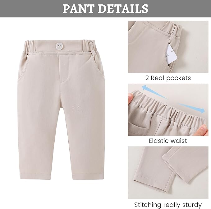 SANMIO Baby Boy Clothes Suits Infant Gentleman Outfit Collared Dress Shirt+Vest+Tie+Corsage+Pants 5Pcs Baby Suit Sets