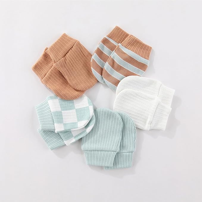15 Pack Infant Hats Gloves Socks Unisex Baby Boy Girl Accessories Set Cotton New Born Caps Mittens