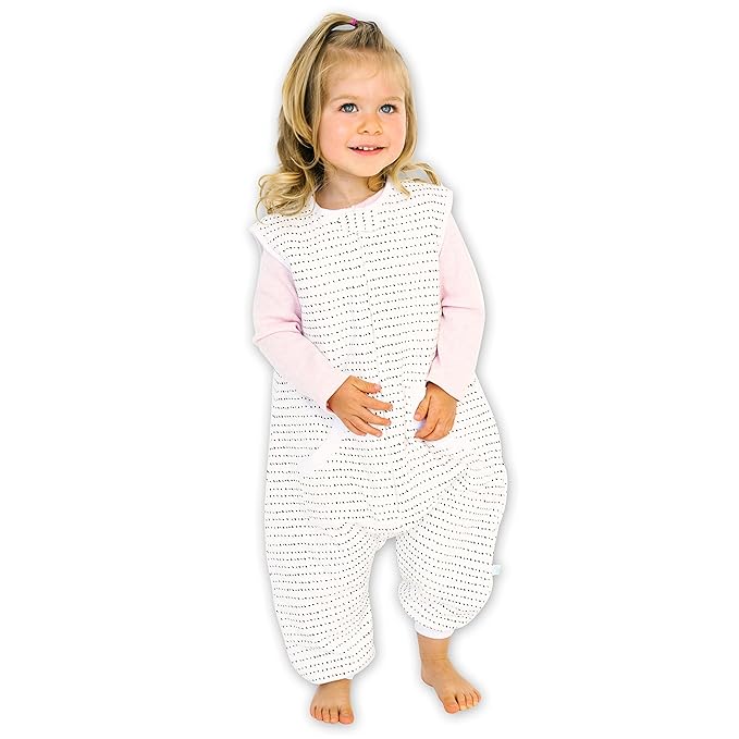 Tealbee Dreamsuit Toddler Sleep Sack with Feet – Walker Sleep Bag with Legs, Rayon made from Bamboo, Winter 1.5 TOG, 2-Way Zipper, 3T-4T - Brushed Black